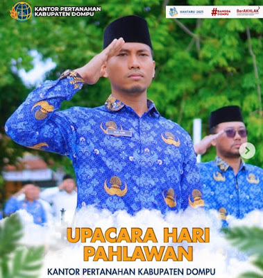 Kantor Pertanahan Dompu Gelar Upacara Hari Pahlawan 2025 dengan Penuh Khidmat